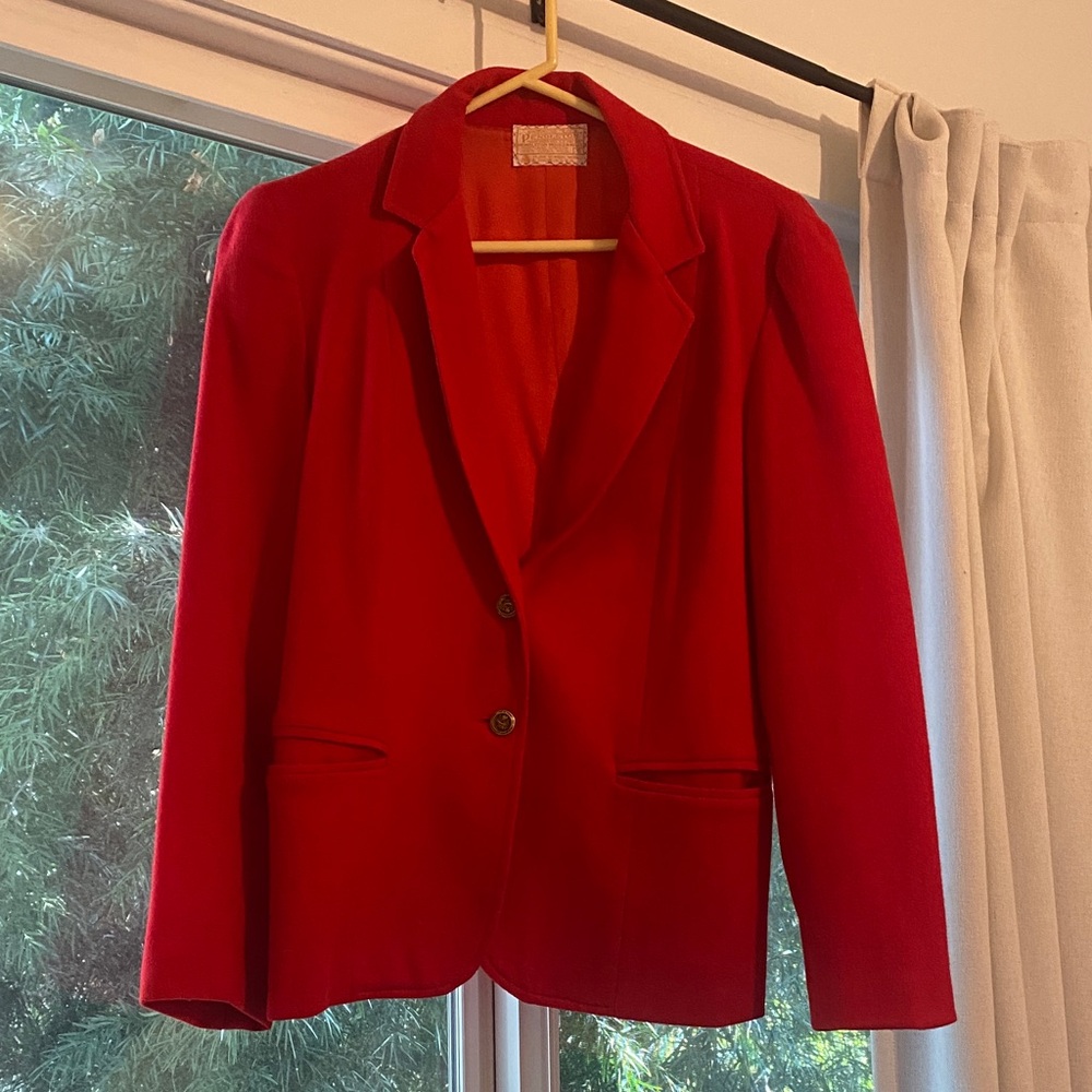 Pendleton Red Wool Blazer - image 1